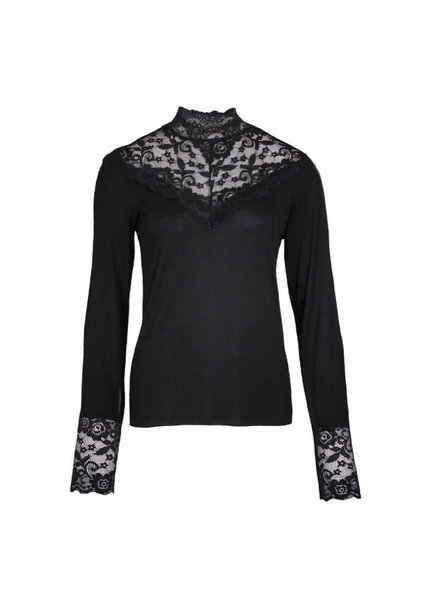 20TO 22FW404-02 Black shirt lace