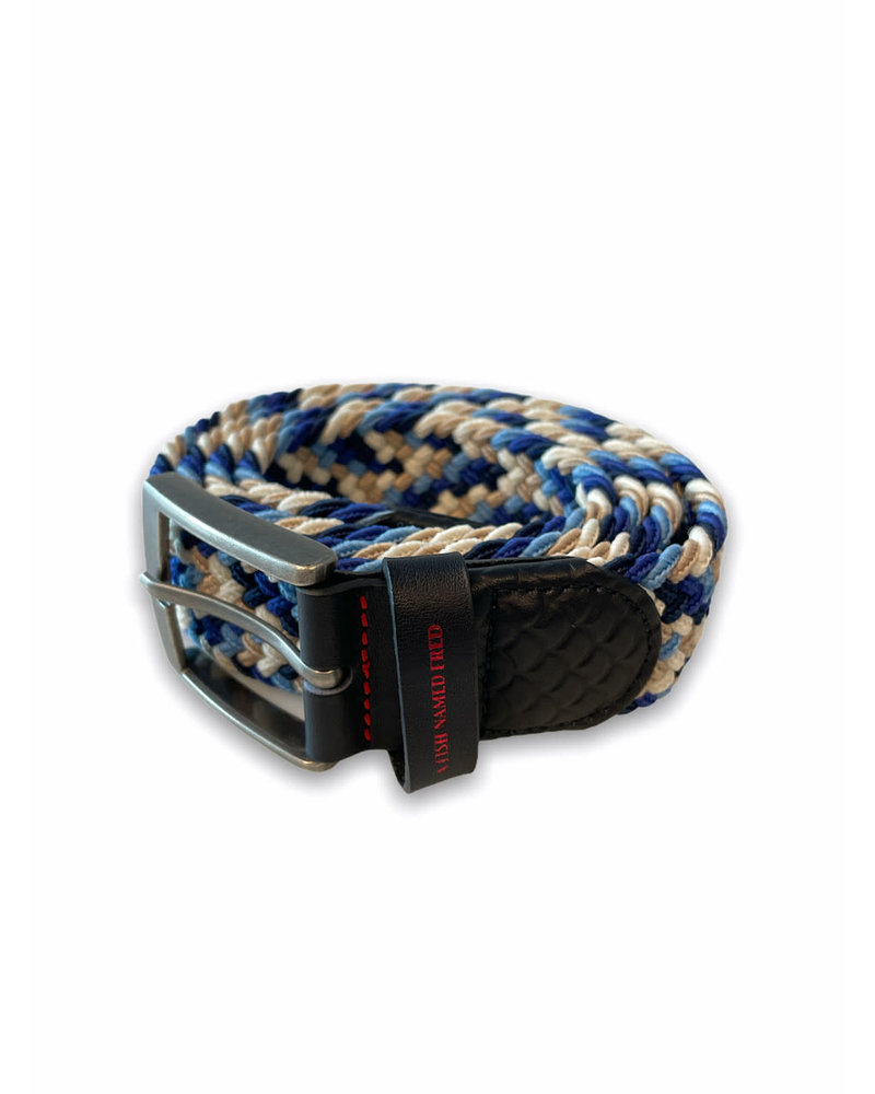 A Fish Named Fred Braided elastic belt blue multicolor 9899