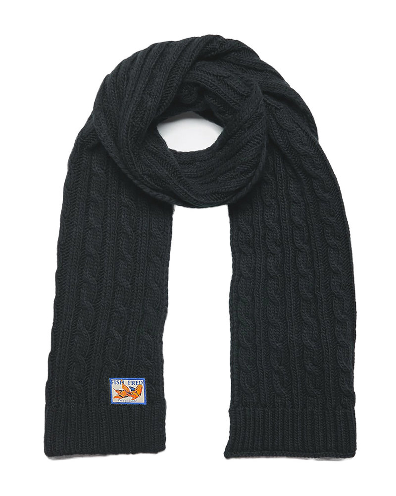 A Fish Named Fred 25.02.298 Scarf cable structure navy