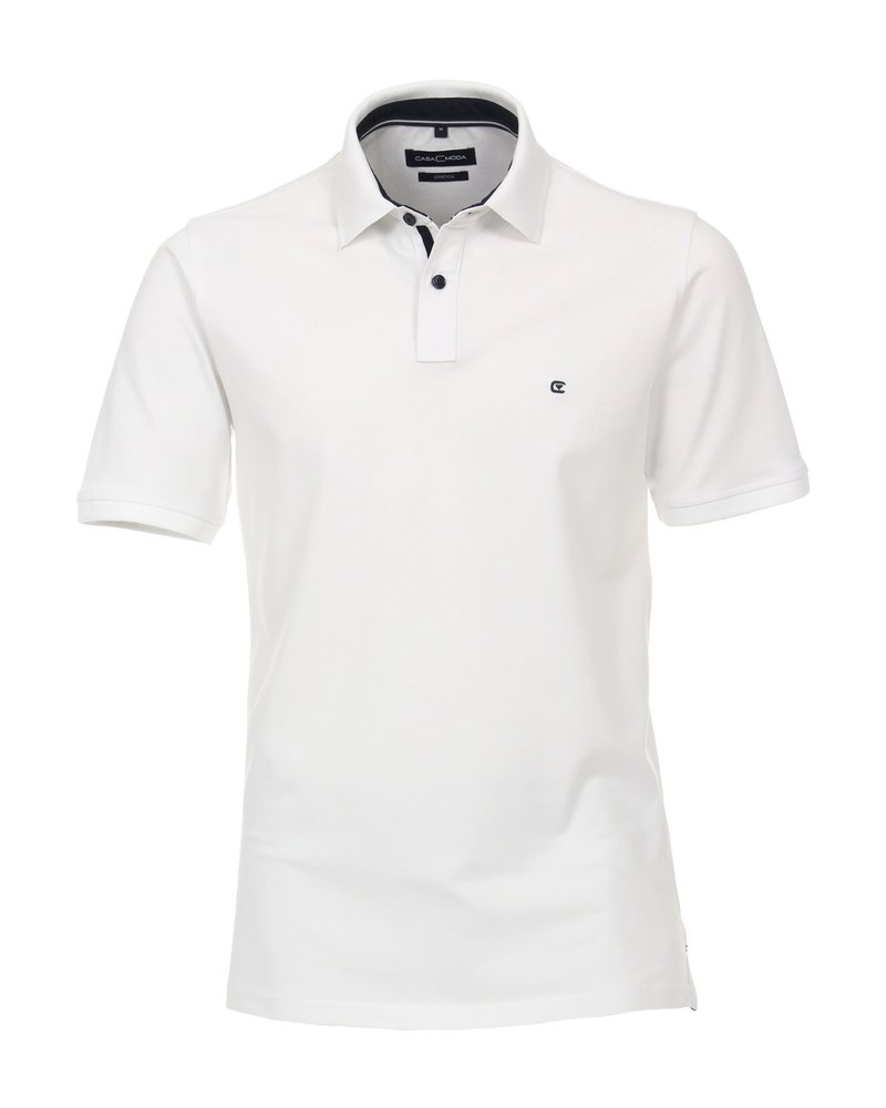 Casamoda 004470-000 polo Wit stretch