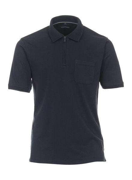 Casamoda 934058100/105 polo met rits d-blauw