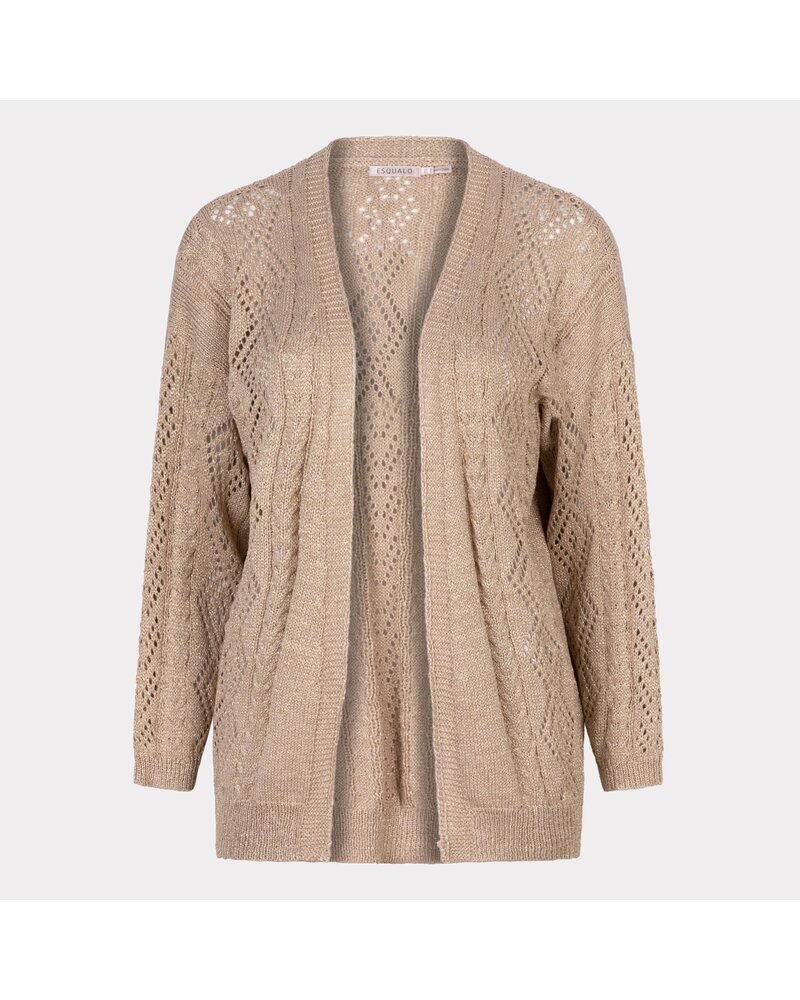 Esqualo SP24.18006 gold  Cardigan ajjour knit