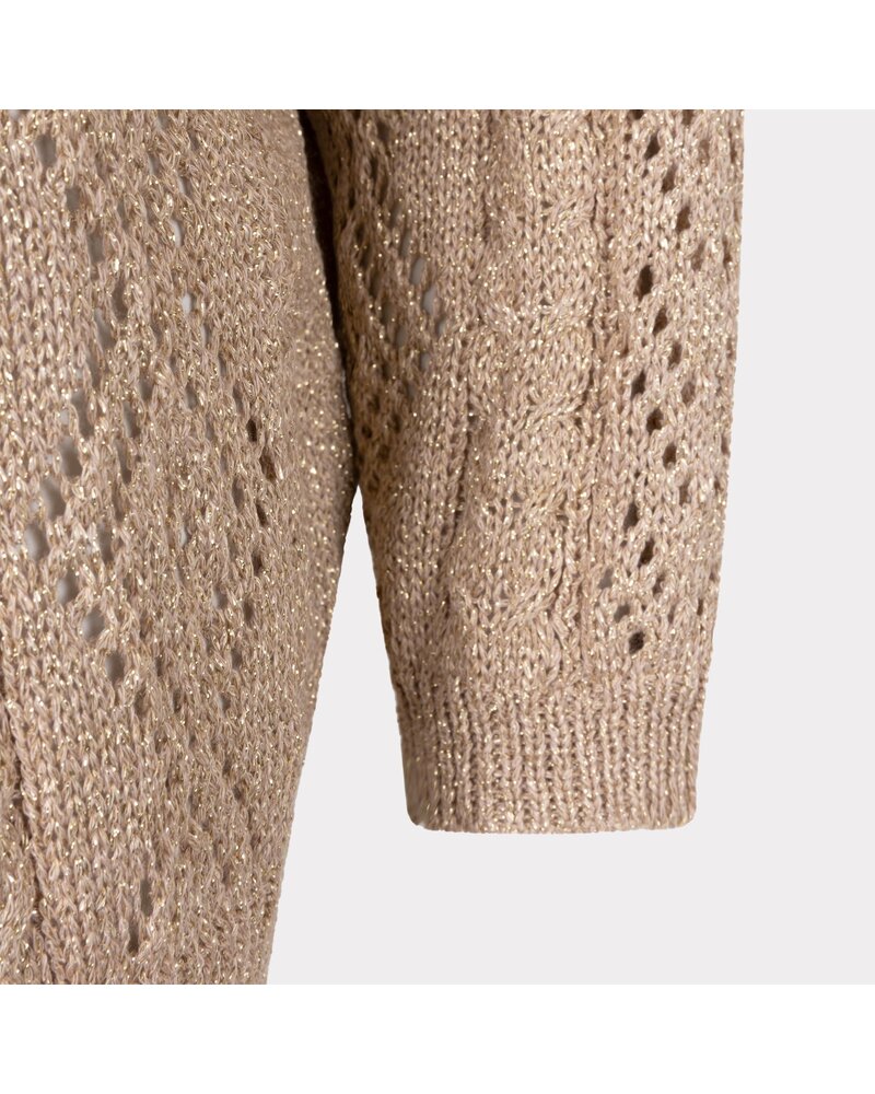 Esqualo SP24.18006 gold  Cardigan ajjour knit