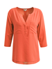 Milano 31-7401-8597-A 300/ orange / Jersey Blouse with woven front and chestpockets