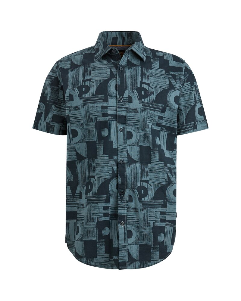 PME LEGEND PSIS2403229  6019 Short Sleeve Shirt Print on Ctn Slub