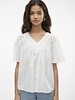 Vero moda 10309014 VMKAFFA S/S V-NECK TOP WVN BTQ Snow White