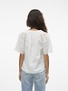 Vero moda 10309014 VMKAFFA S/S V-NECK TOP WVN BTQ Snow White