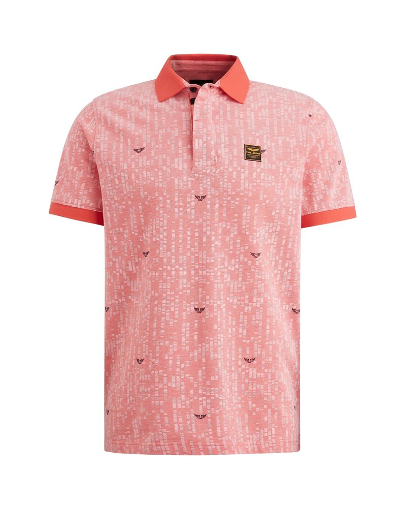 PME LEGEND PPSS2404851  Short sleeve polo Two tone pique printed