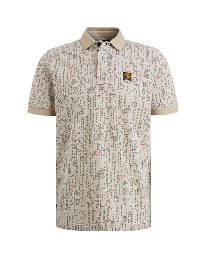 PME LEGEND PPSS2404851 7144  Short sleeve polo Two tone pique printed