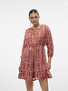 Vero moda VMHEDI 3/4 SHORT DRESS WVN LCS GA Barn Red/Hedi 10313503