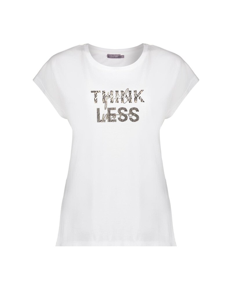 Geisha Fashion Women 42374-41 T-shirt 'think less'