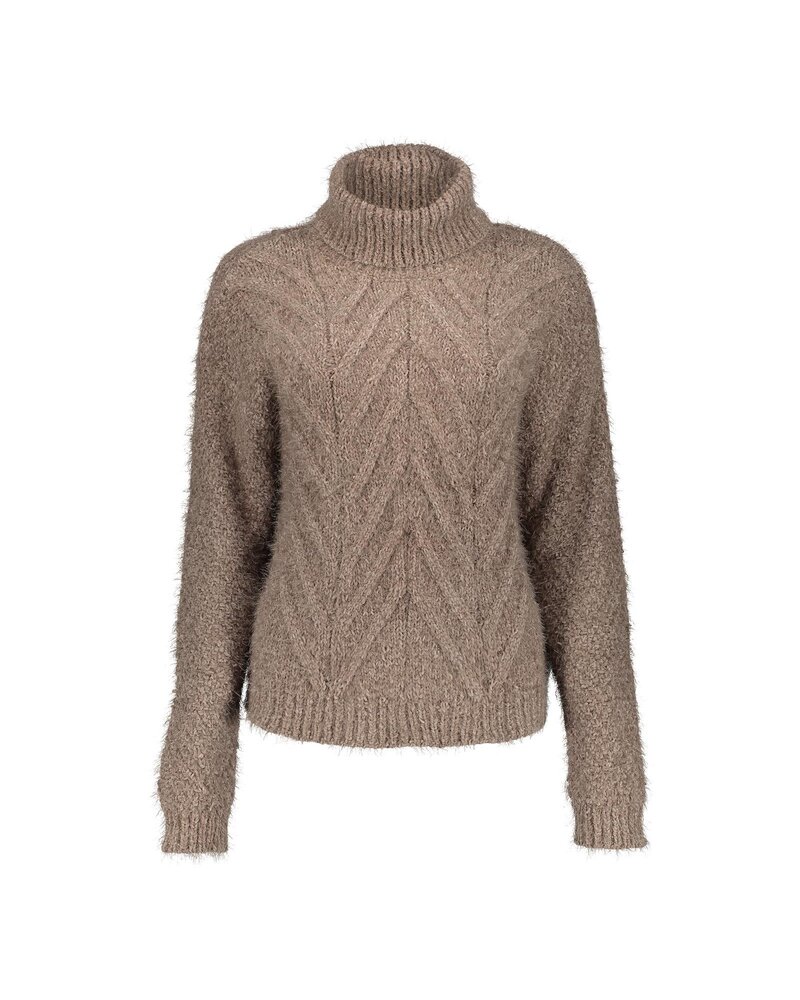 Geisha Fashion Women 44505-10 000745 Taupe  Pull cables roll neck