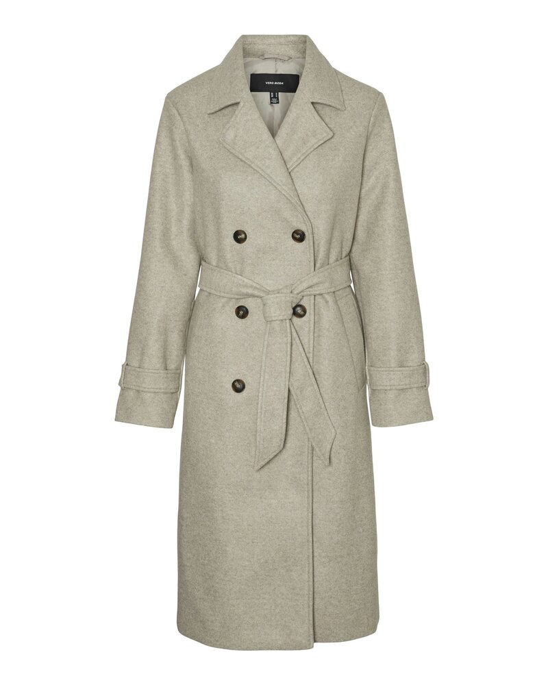 Vero moda 10289870 Silver Mink VMFORTUNEVEGA LONG TRENCHCOAT GA