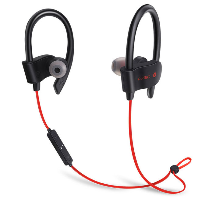 noorden Voeding snelheid Draadloze Bluetooth 4.1 sport oordopjes zwart/rood - Fen-company