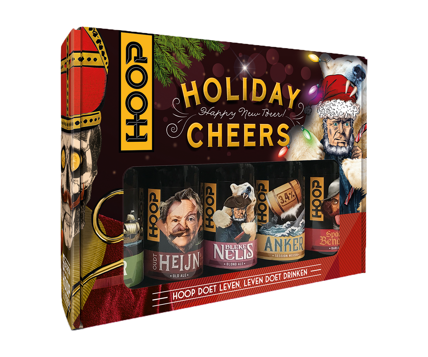 Hoop Cadeauverpakking Holiday Cheers 5x5x33CL