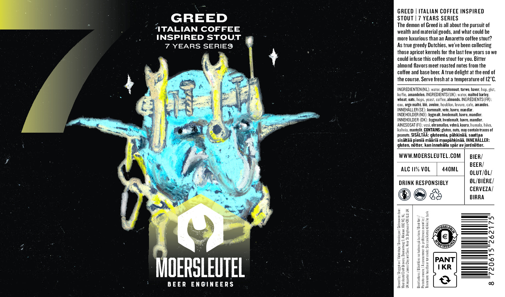 Moersleutel 7 Years Anniversary - Greed 24x44CL