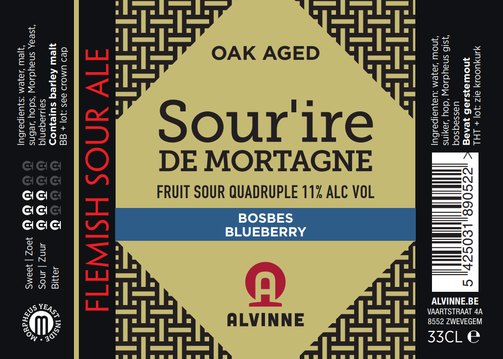 Alvinne Sour'ire de Mortagne Bosbes Spanish Brandy BA 8x37,5CL