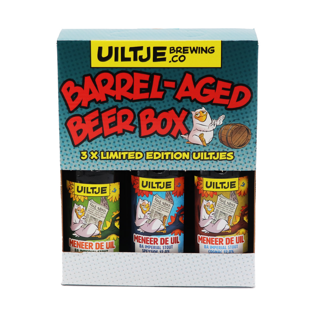 Uiltje Brewing Company Meneer de Uil Barrel Aged Beer Box 4x3x33CL