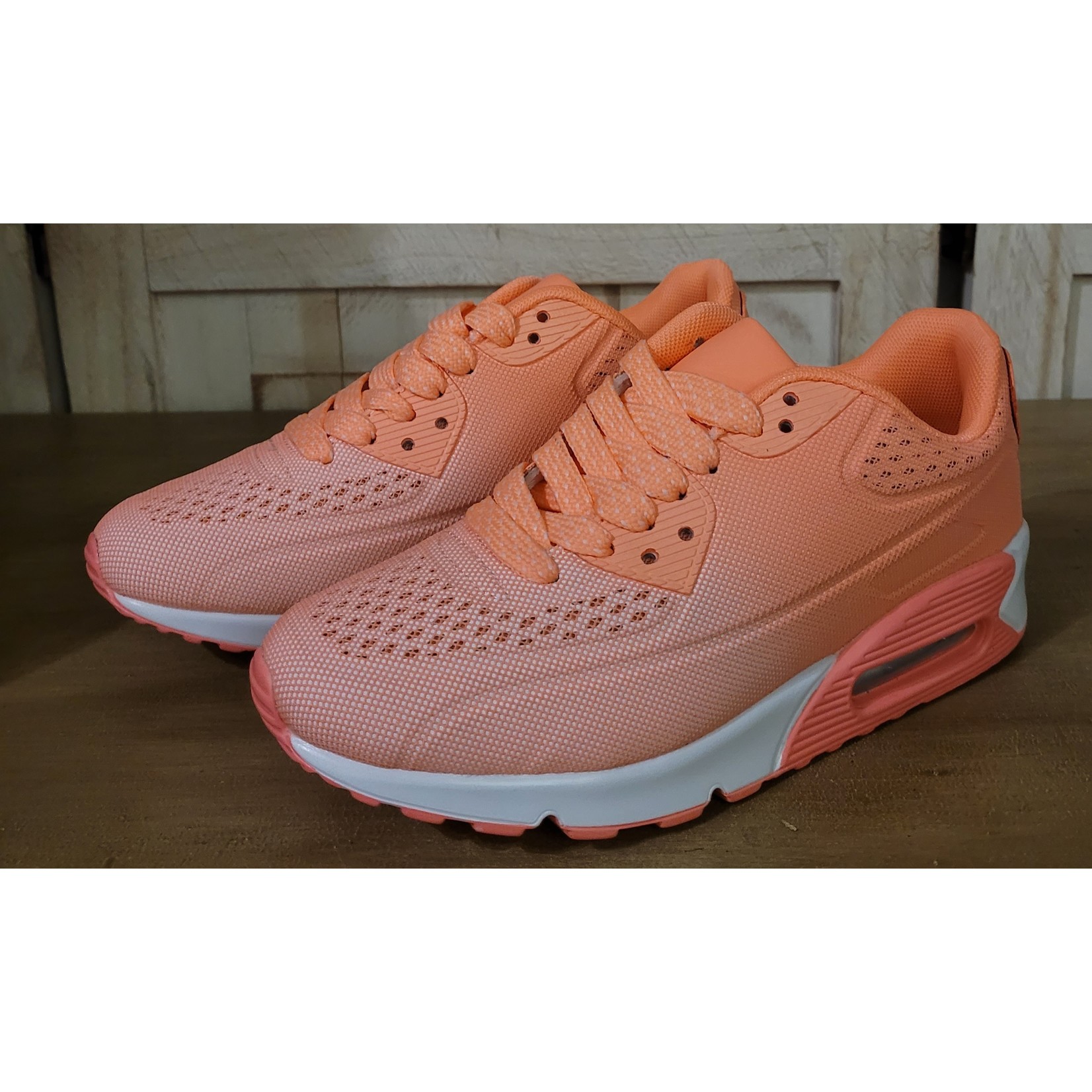 Winter sneaker dames zalm/oranje - Nice to Wear