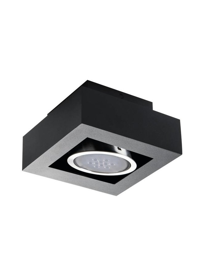 LED AR111 GU10 plafondspot armatuur zwart - Enkelvoudig voor 1LED GU10 spot