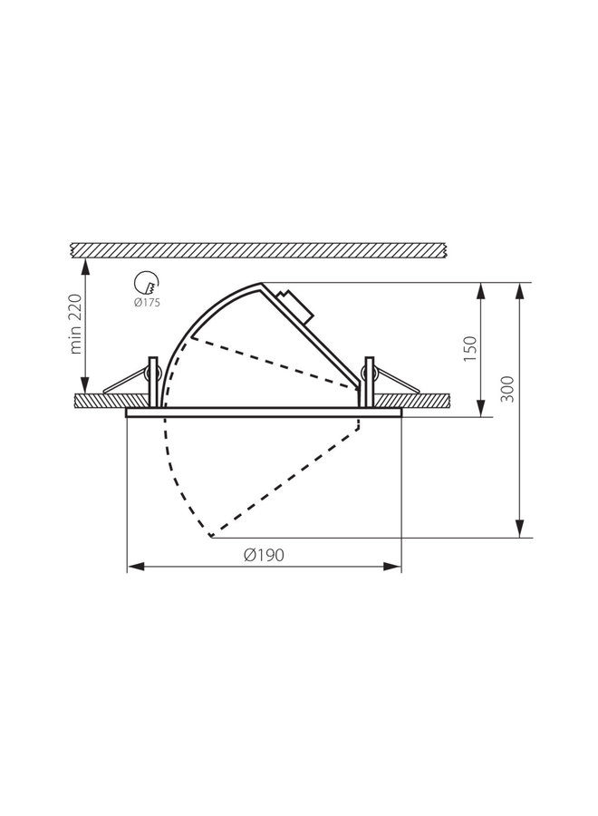 LED Downlight banaanspot zwart - 23W 110lm p/w - 4000K - 3 jaar garantie