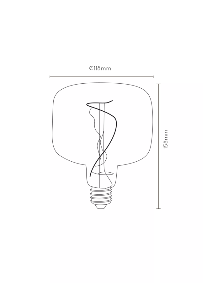 LED Filament dimbaar - E27 G118 4W - 2700K warm wit licht