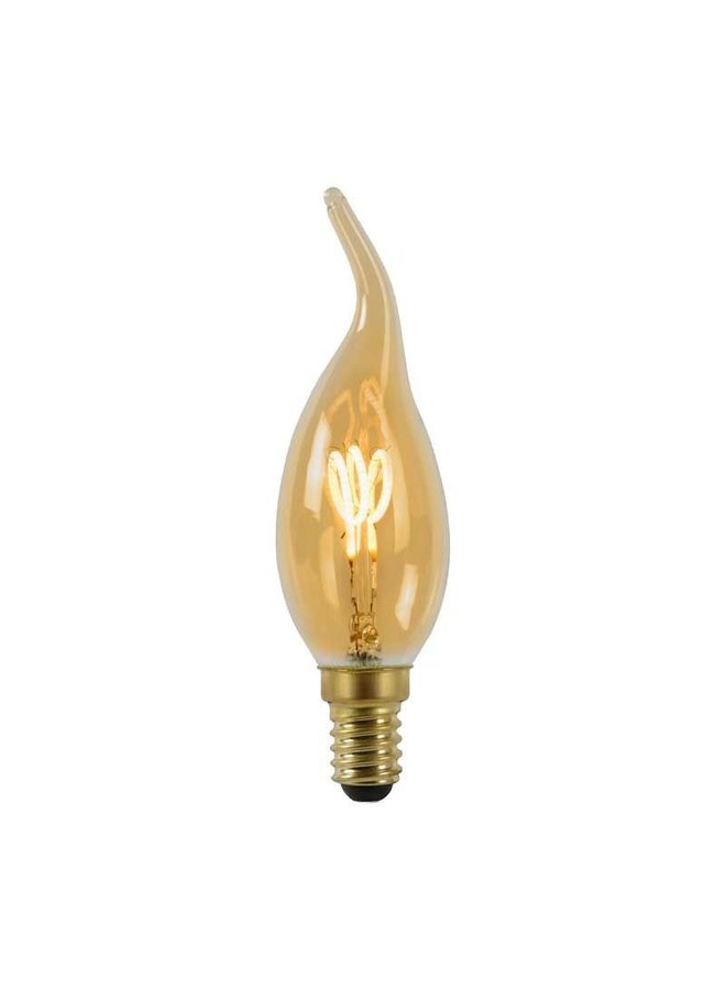 LED Filament lamp dimbaar - E14 CT35 3W 2200K - Amber