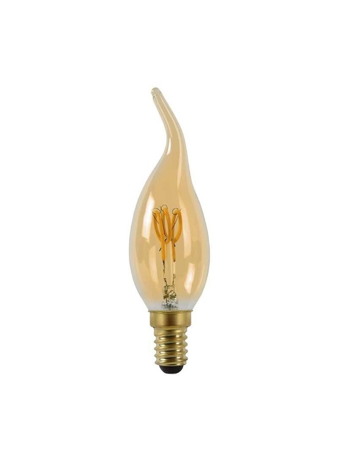 LED Filament lamp dimbaar - E14 CT35 3W 2200K - Amber