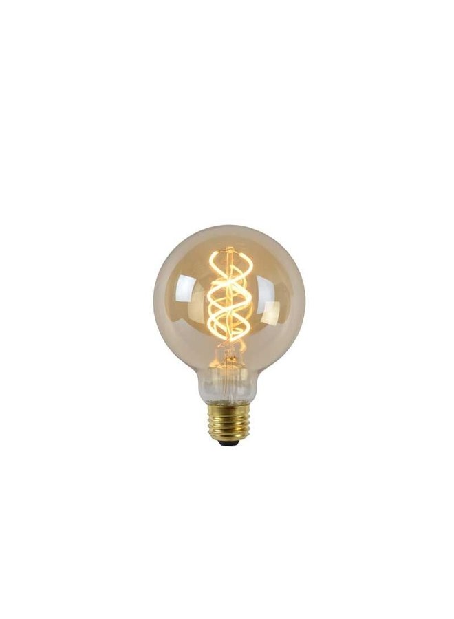 LED Filament lamp dimbaar - E27 G95 5W 2200K - Amber