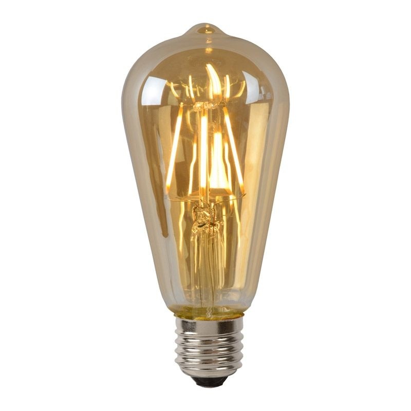 zege verkoper ondersteuning LED Filament lamp dimbaar - E27 ST64 5W 2700K - Amber - Thuisinlampen.nl
