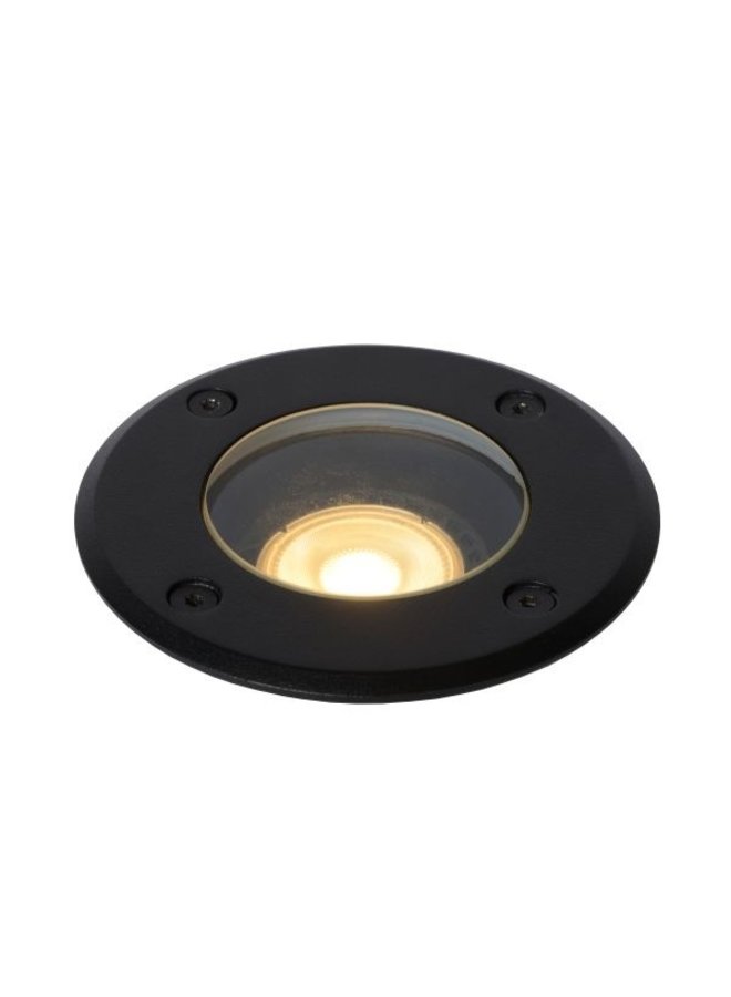 LED Grondspot zwart rond BILTIN - 1x GU10 fitting - IP67