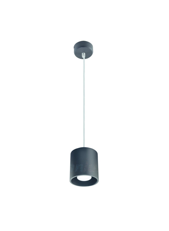 LED GU10 plafondspot verlaagd zwart rond - 65cm kabellengte - Max. 40W