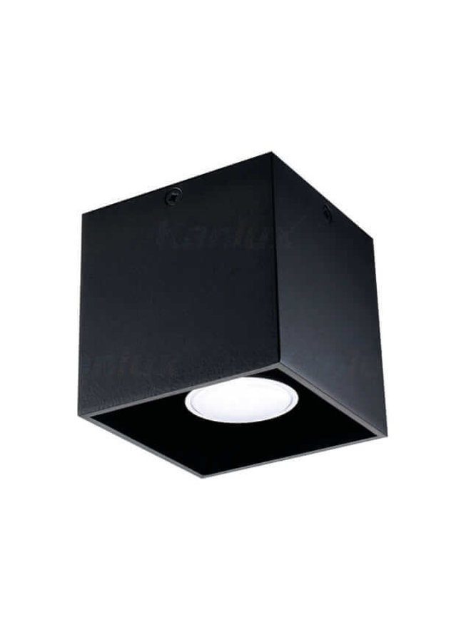 LED GU10 plafondspot zwart vierkant - Enkelvoudig voor 1LED GU10 spot