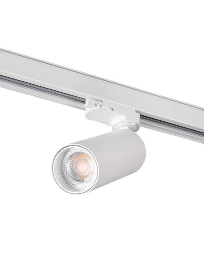 LED GU10 railspot wit - 3-Fase universeel - Enkelvoudig voor 1LED GU10 spot