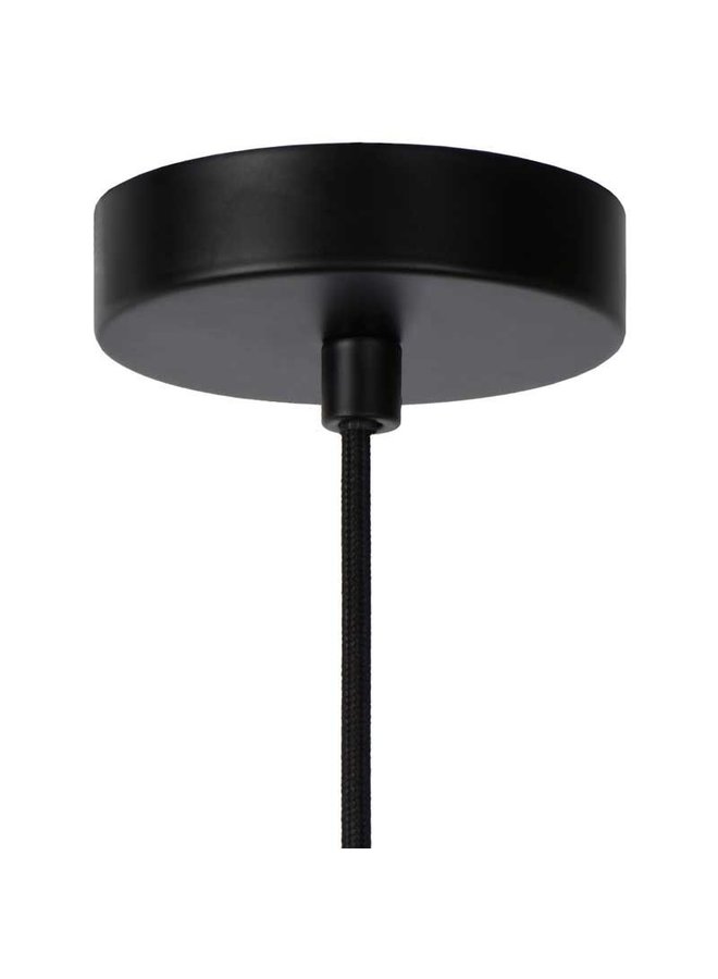 LED Hanglamp JULIUS zwart Ø20 - 1x E27 fitting - Fumé