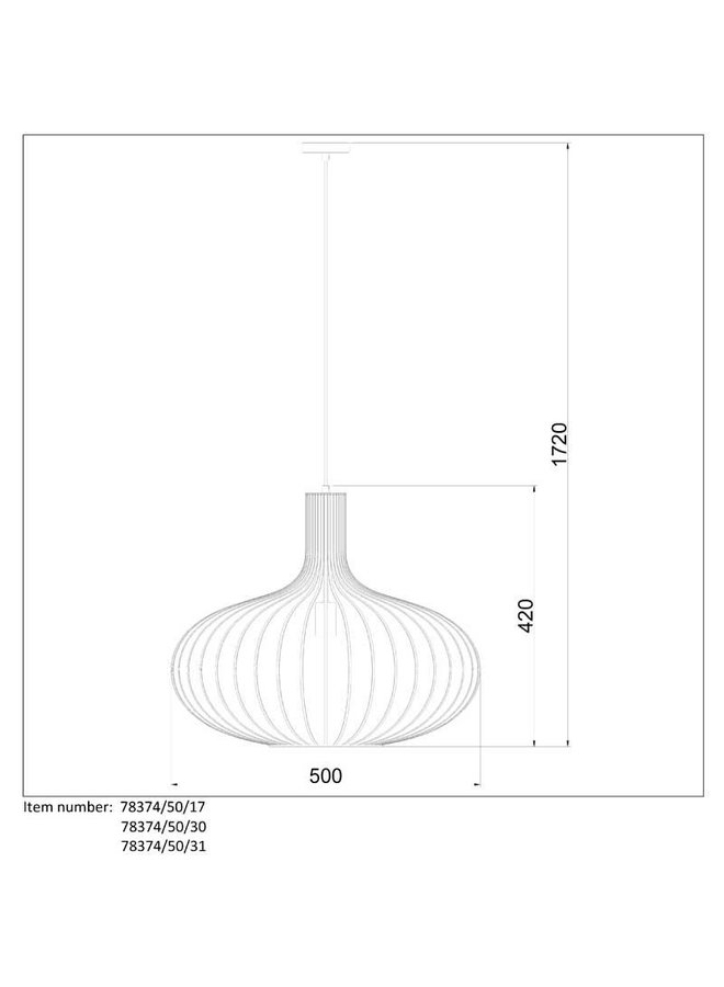 LED Hanglamp MANUELA zwart - 1x E27 fitting