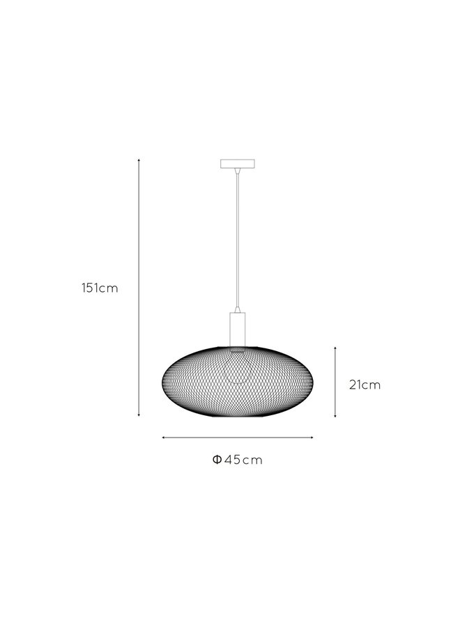 LED Hanglamp MESH - Mat goud - Ø45- 1xE27 - 40W - Metaal