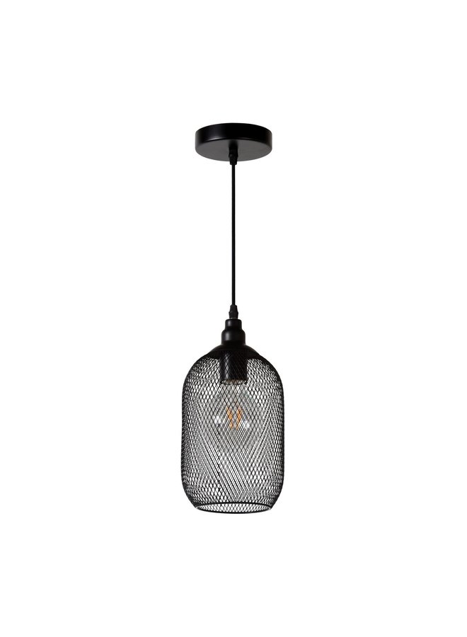 LED Hanglamp MESH - Zwart - Ø15 - 1xE27 - 60W - Metaal