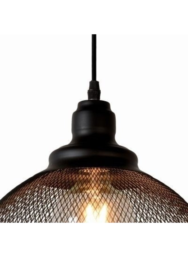 LED Hanglamp MESH - Zwart - Ø28 - 1xE27 - 60W - Metaal