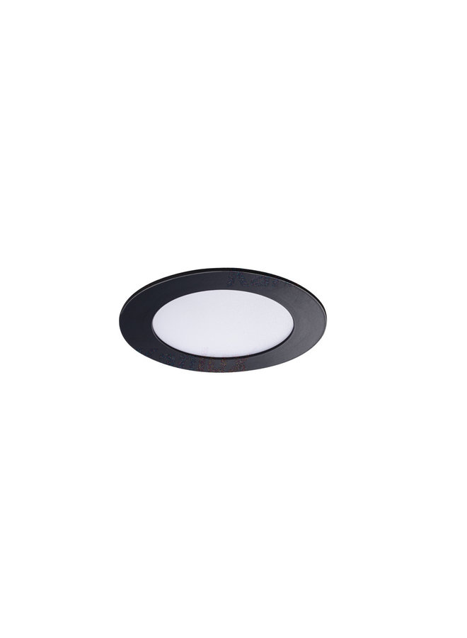 LED inbouwspot - Zwart-  Rond - 6W vervangt 40W 3000K warm wit licht - 230v aansluiting