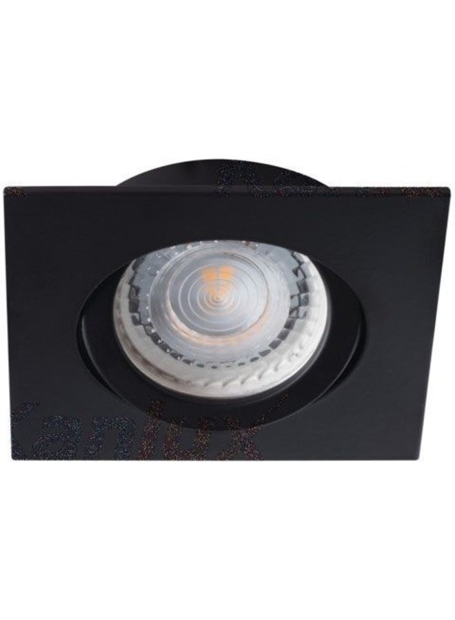 LED inbouwspot Premium mat zwart - Zaagmaat 70-74mm buitenmaat 82x82mm