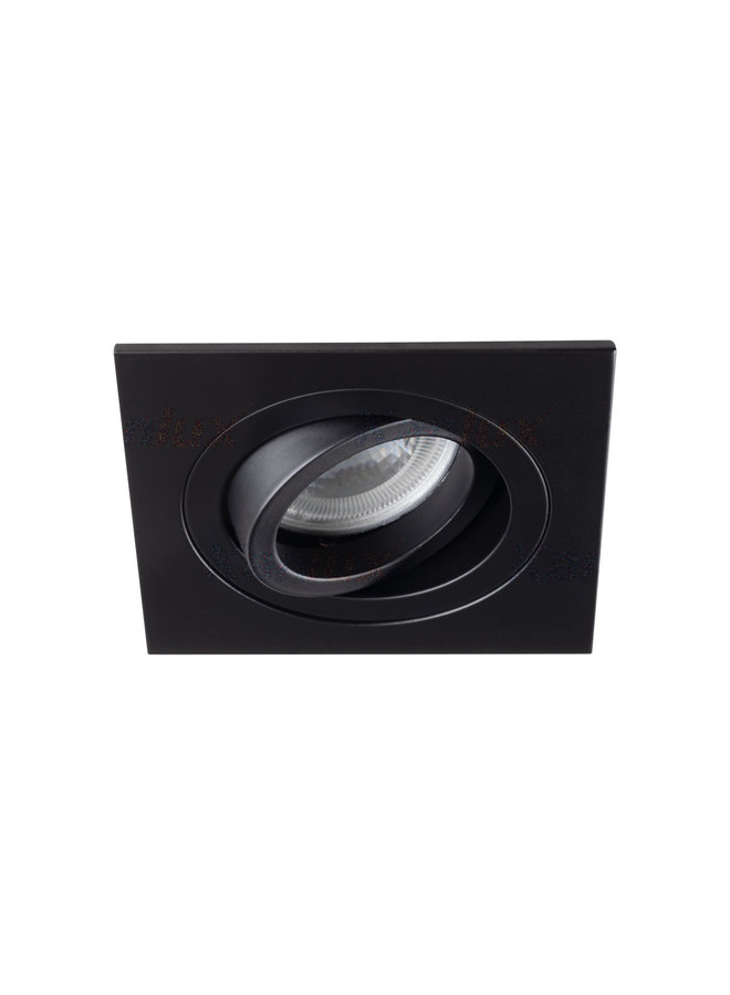 LED inbouwspot Premium zwart - Zaagmaat 74-80mm buitenmaat 90x90mm