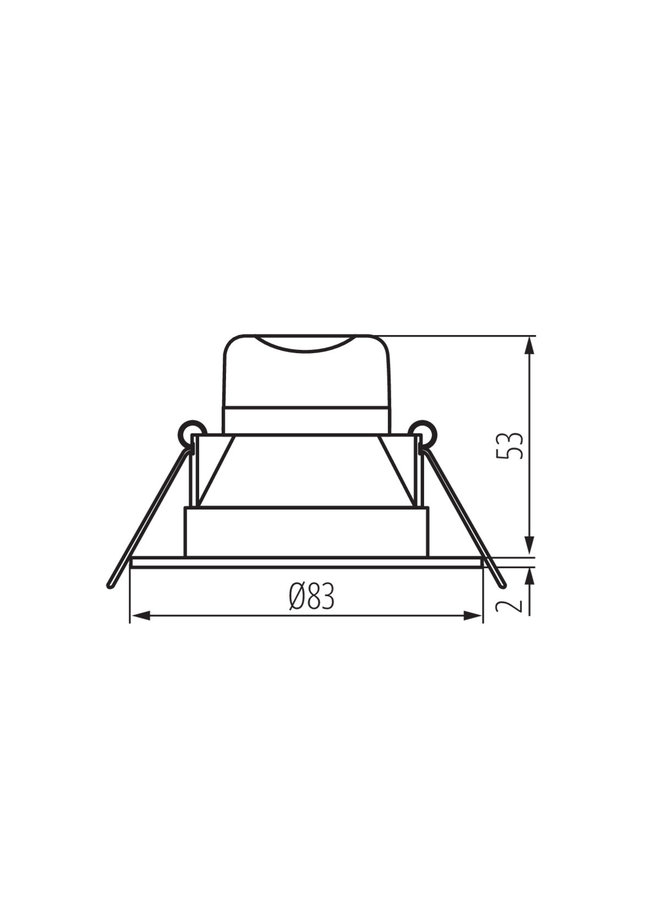 LED inbouwspot satijn nikkel IP44 - 4,5W 4000K helder wit licht - zaagmaat 65mm buitenmaat 83mm