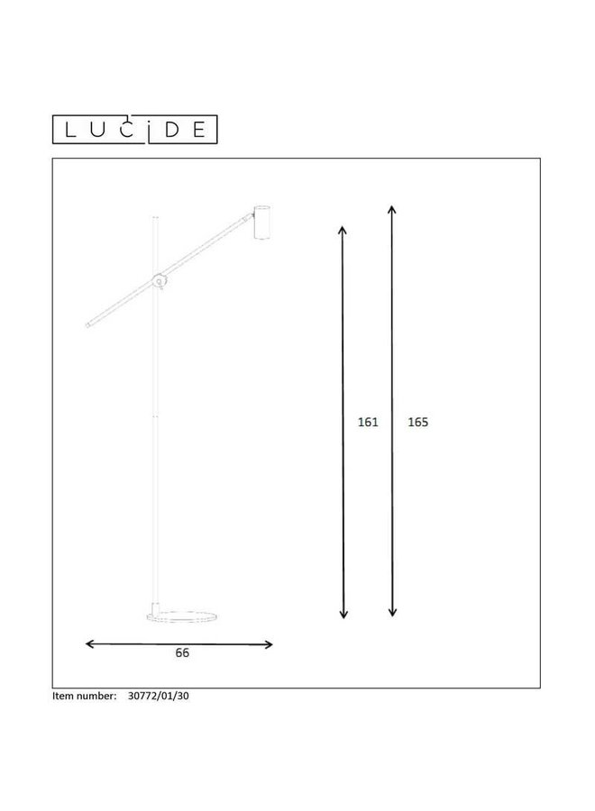 LED Leeslamp PHILINE zwart - 1x GU10 fitting