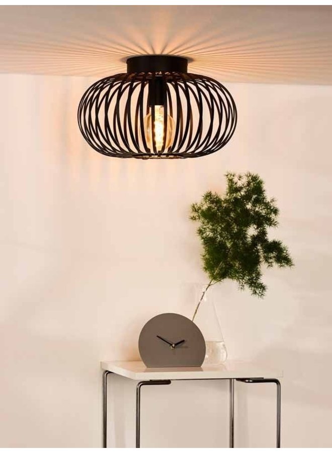LED Plafondlamp MANUELA zwart - 1x E27 fitting