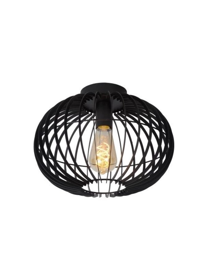 LED Plafondlamp REDA - zwart - 1x E27 fitting - 32cm