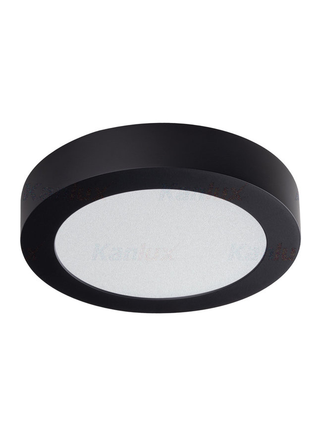 LED Plafondlamp zwart CARSA 12W - Lichtkleur optioneel