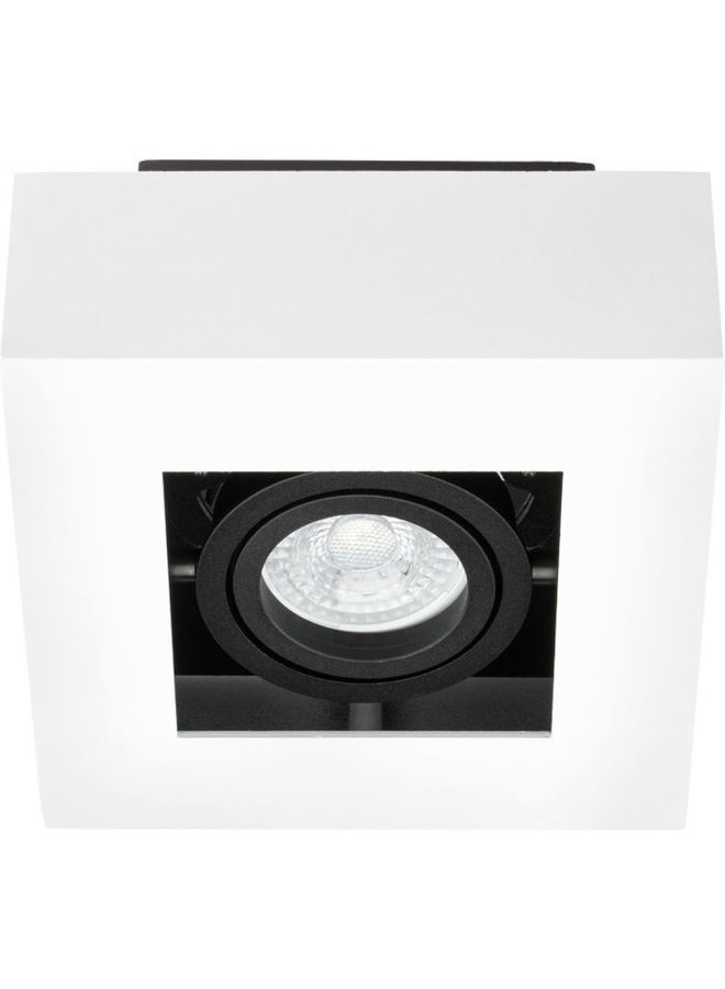 LED Plafondspot wit zwart - 1x GU10 fitting
