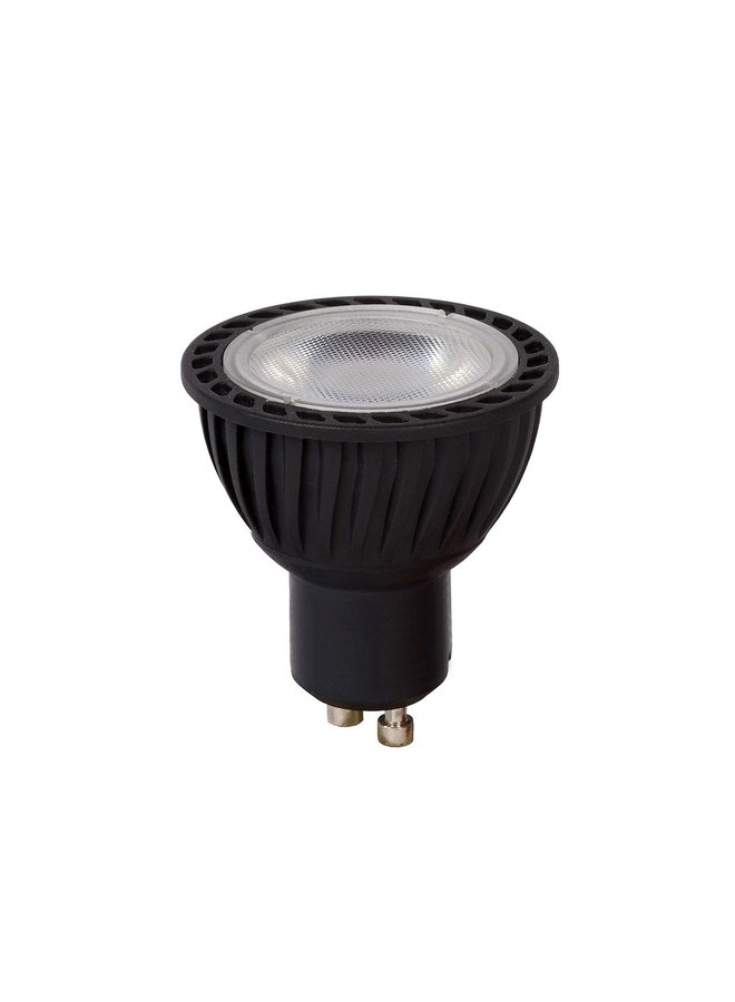 LED spot GU10 zwart dimbaar - 5W vervangt 30W - 3000K warm wit licht