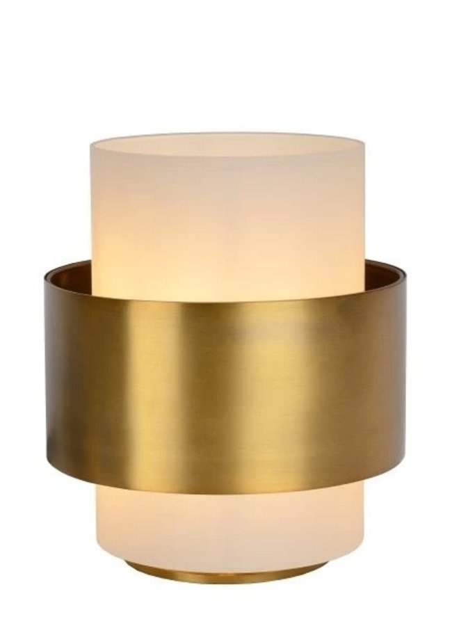 LED Tafellamp - Ø 20 cm - 1xE27 - Mat Goud / Messing